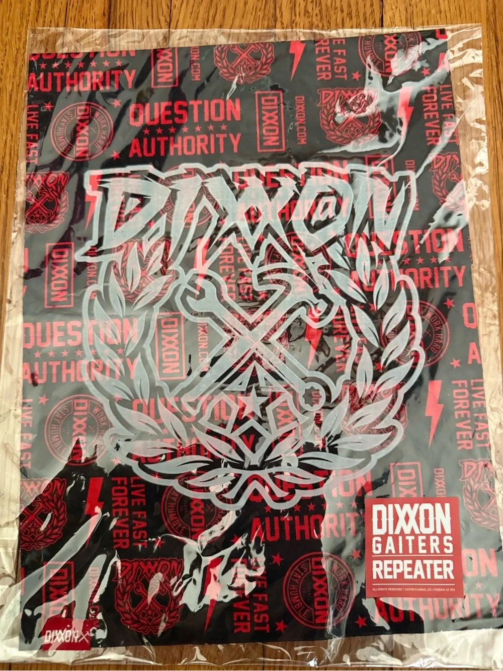 DIXXON Black and Red Gaiter Face Mask